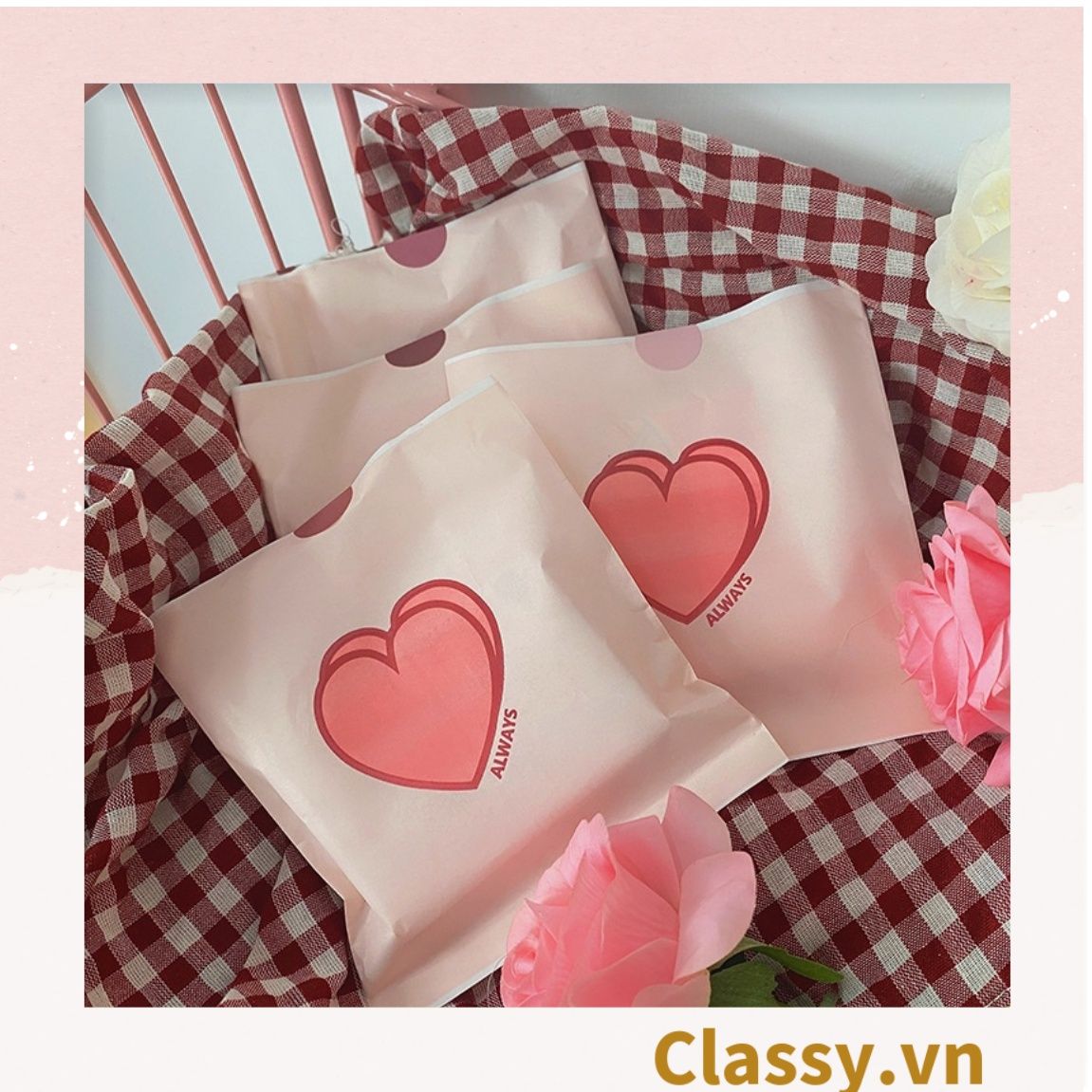 Classy Túi giấy vuông kích thước 13x13.8CM làm quà tặng T1475