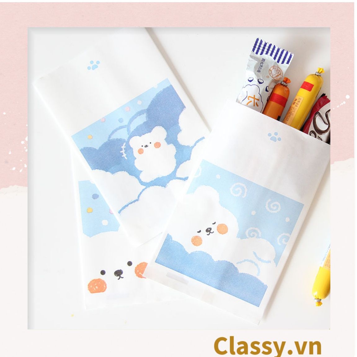 Classy Túi giấy vuông kích thước 13x13.8CM làm quà tặng T1475