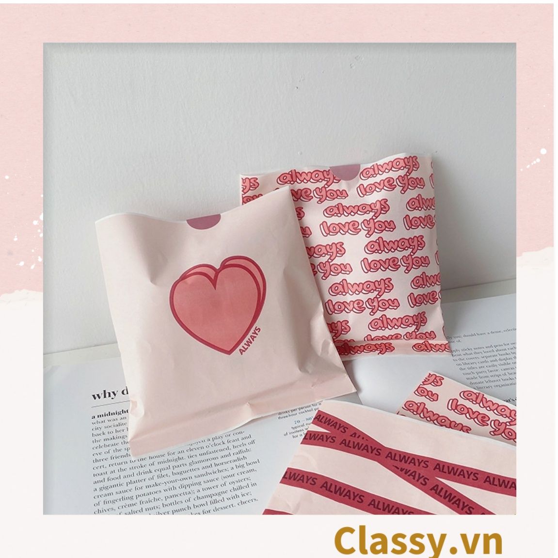 Classy Túi giấy vuông kích thước 13x13.8CM làm quà tặng T1475