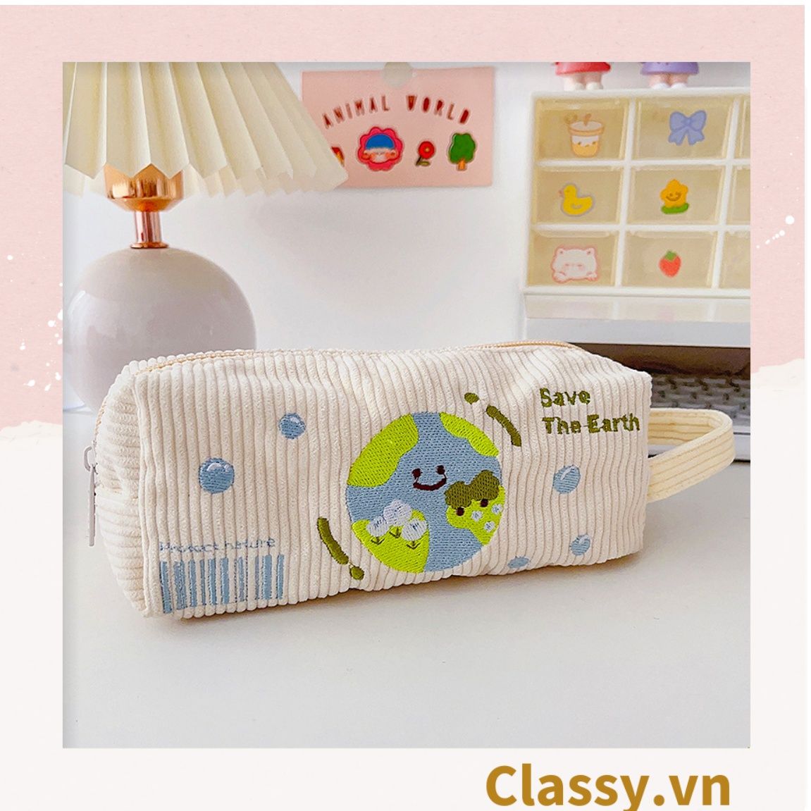  Classy Túi vải đựng bút, hộp bút kích thước 20x7x8CM nhiều họa tiết T1570 