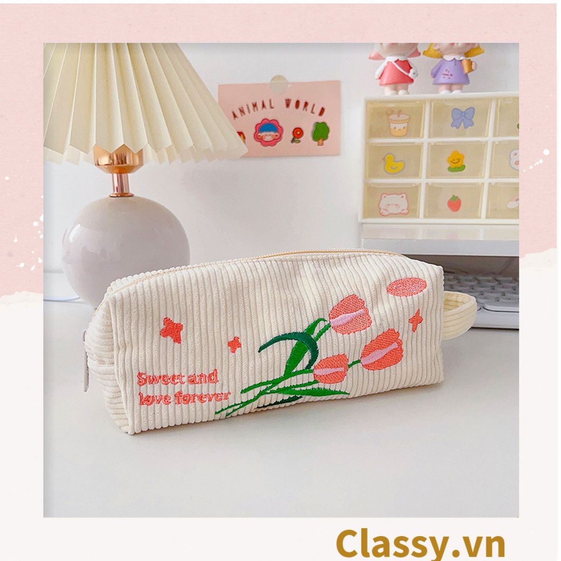  Classy Túi vải đựng bút, hộp bút kích thước 20x7x8CM nhiều họa tiết T1570 