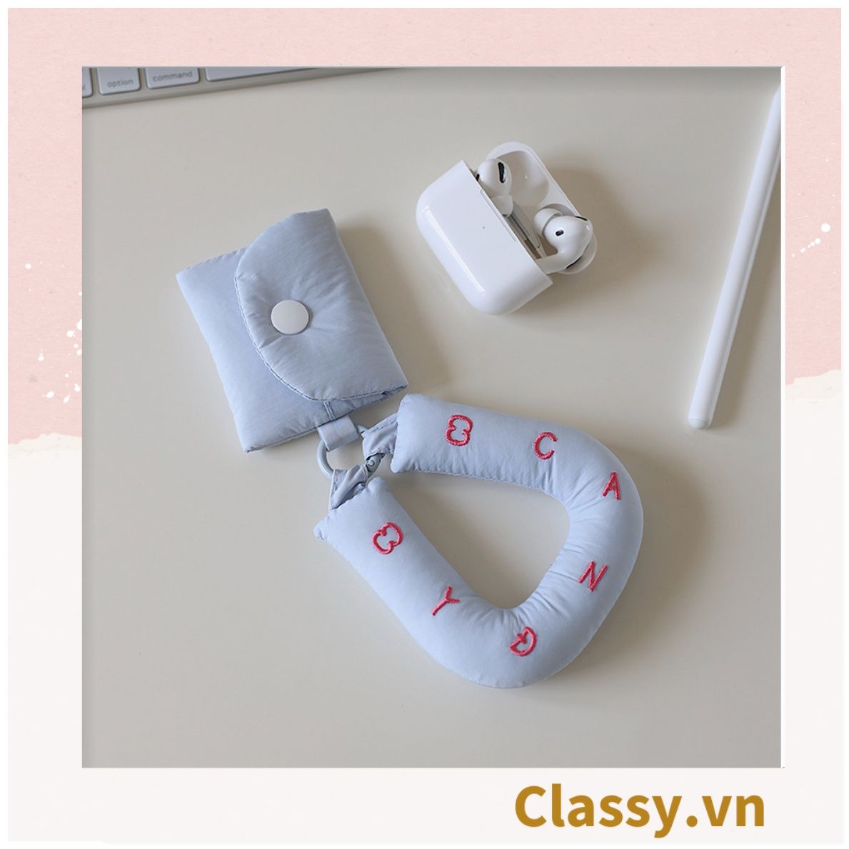  Túi đựng tai nghe bằng cotton đầy màu sắc mới Classy thích hợp cho hộp bảo vệ tai nghe Airpods các loại T1765 