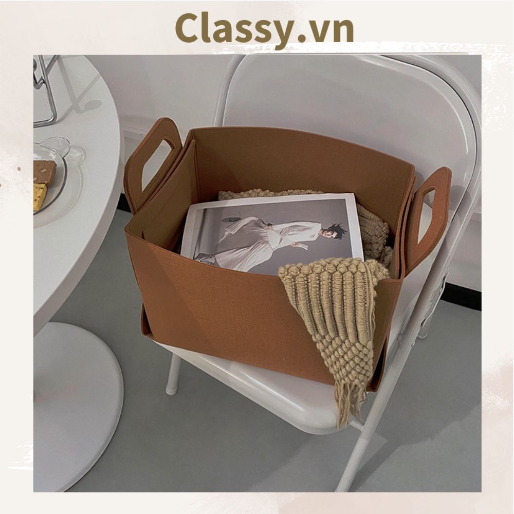 Giỏ Nỉ Xếp Được Đựng Quần Áo Sách Vở Đồ Chơi Trang Trí Nhà Cửa dễ dàng tháo rời và T1842