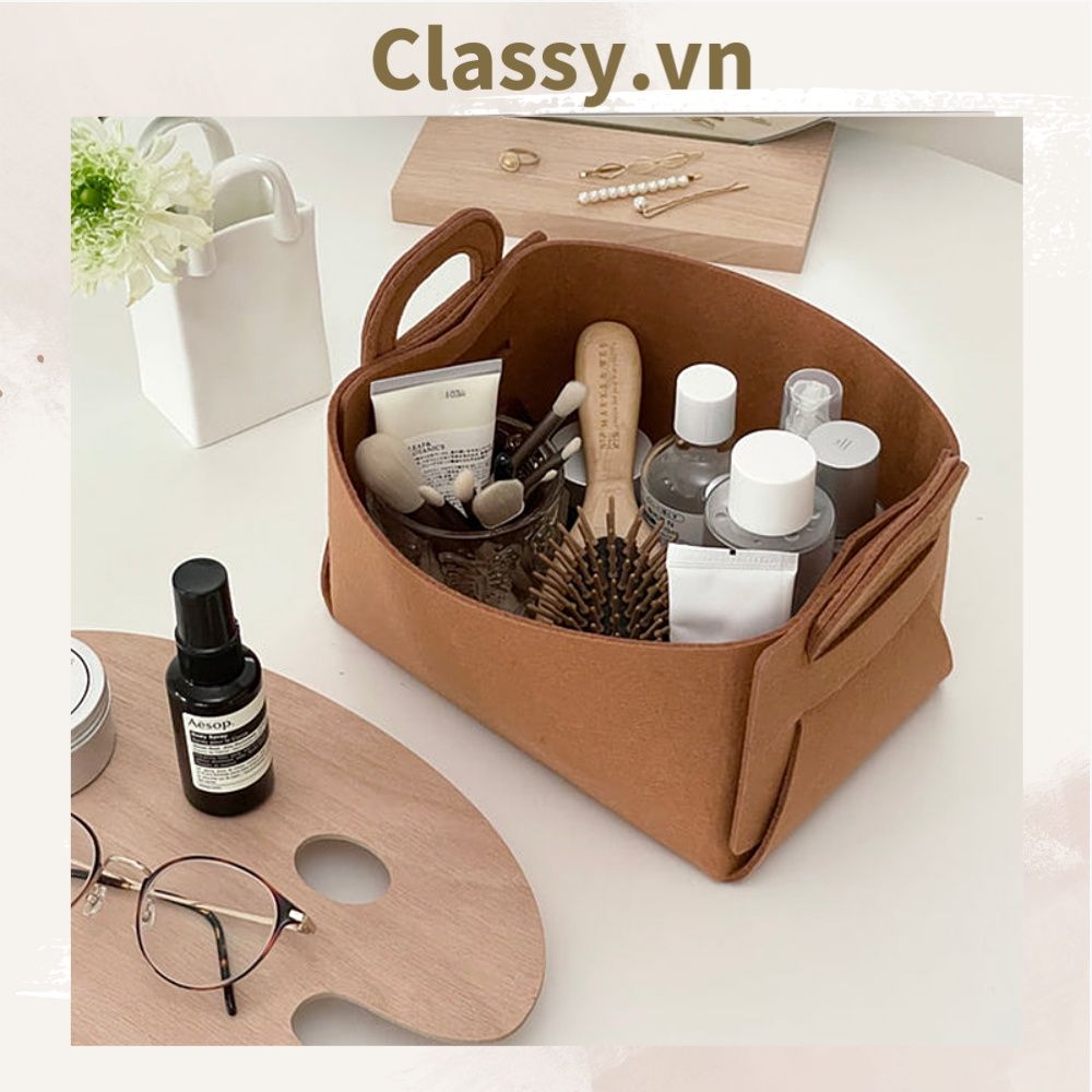 Giỏ Nỉ Xếp Được Đựng Quần Áo Sách Vở Đồ Chơi Trang Trí Nhà Cửa dễ dàng tháo rời và T1842