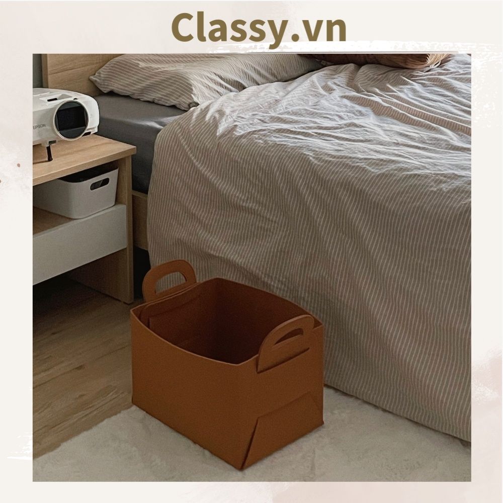 Giỏ Nỉ Xếp Được Đựng Quần Áo Sách Vở Đồ Chơi Trang Trí Nhà Cửa dễ dàng tháo rời và T1842