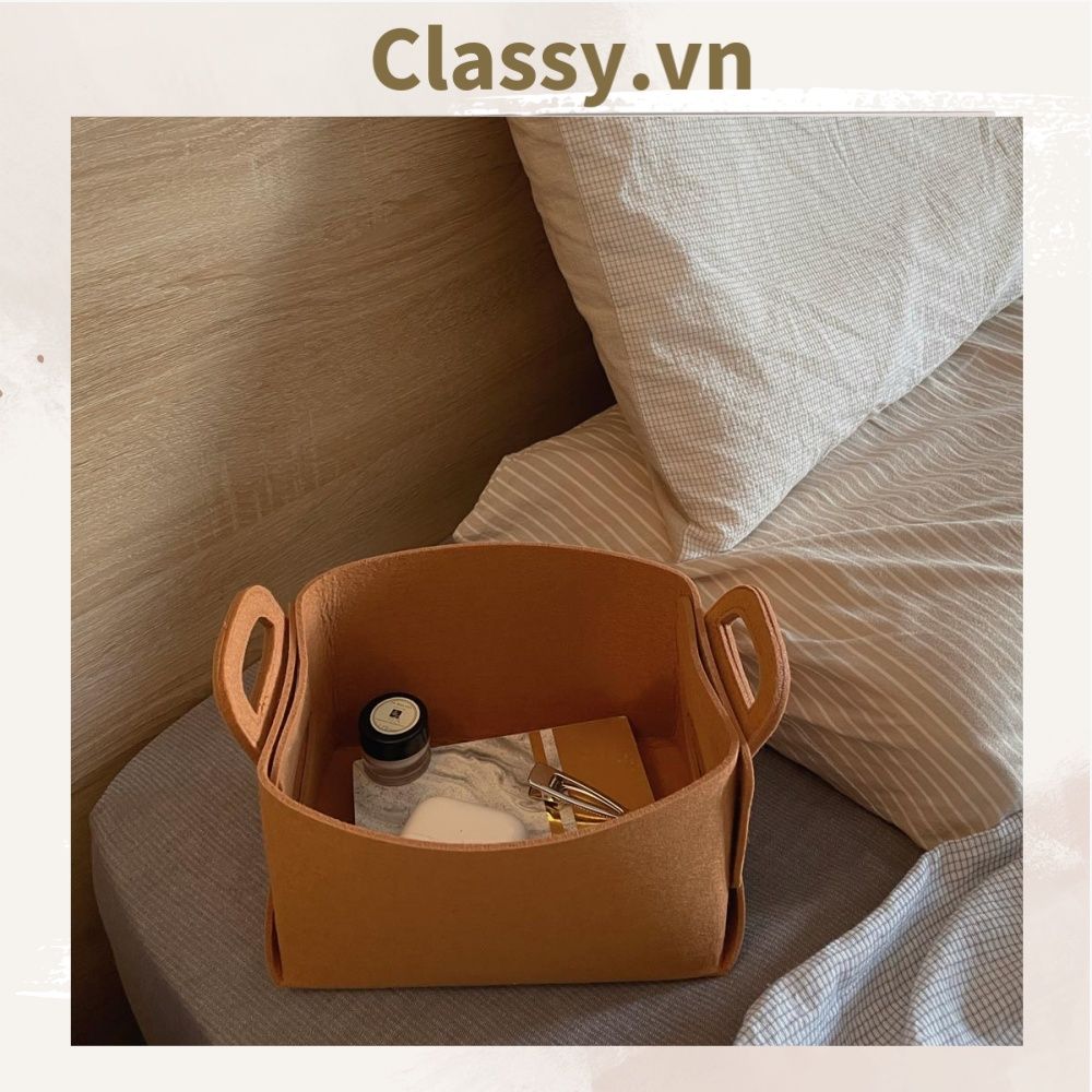 Giỏ Nỉ Xếp Được Đựng Quần Áo Sách Vở Đồ Chơi Trang Trí Nhà Cửa dễ dàng tháo rời và T1842