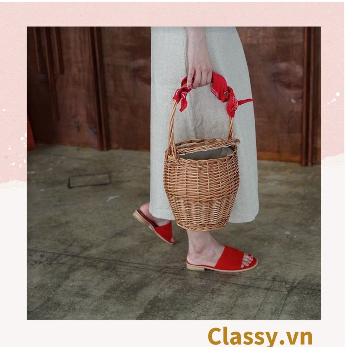 Túi Xách Đan Mây - Làn mây nhiều kiểu sang chảnh phối với áo dài, chụp hình, đi biển T201