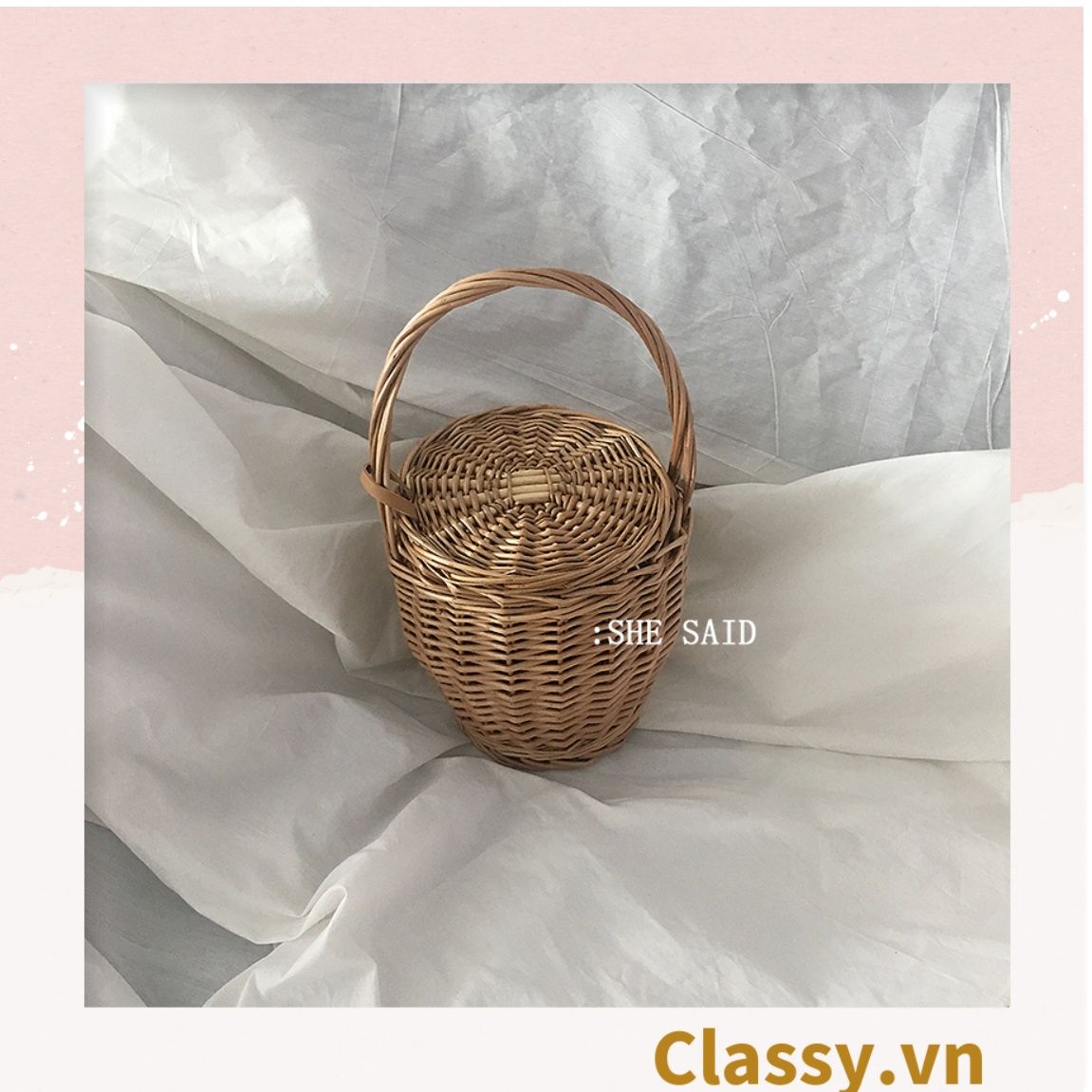 Túi Xách Đan Mây - Làn mây nhiều kiểu sang chảnh phối với áo dài, chụp hình, đi biển T201