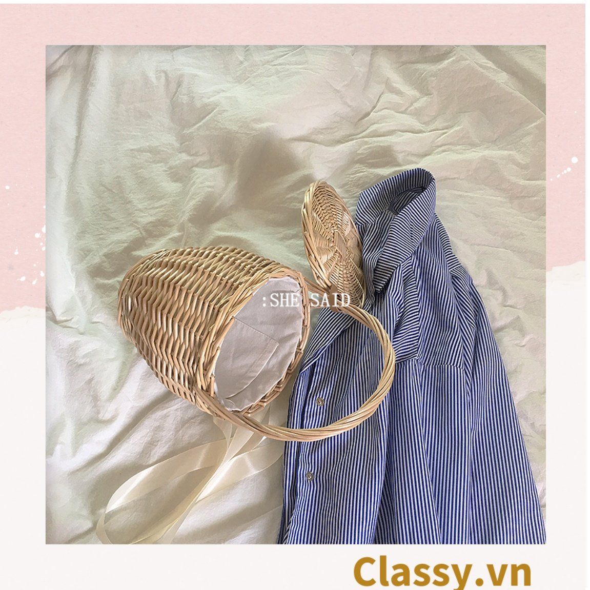 Túi Xách Đan Mây - Làn mây nhiều kiểu sang chảnh phối với áo dài, chụp hình, đi biển T201