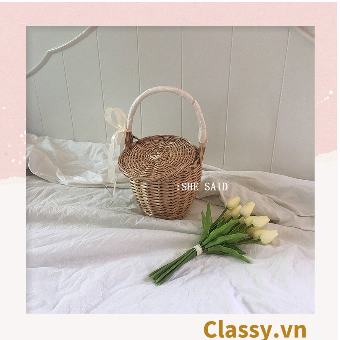 Túi Xách Đan Mây - Làn mây nhiều kiểu sang chảnh phối với áo dài, chụp hình, đi biển T201