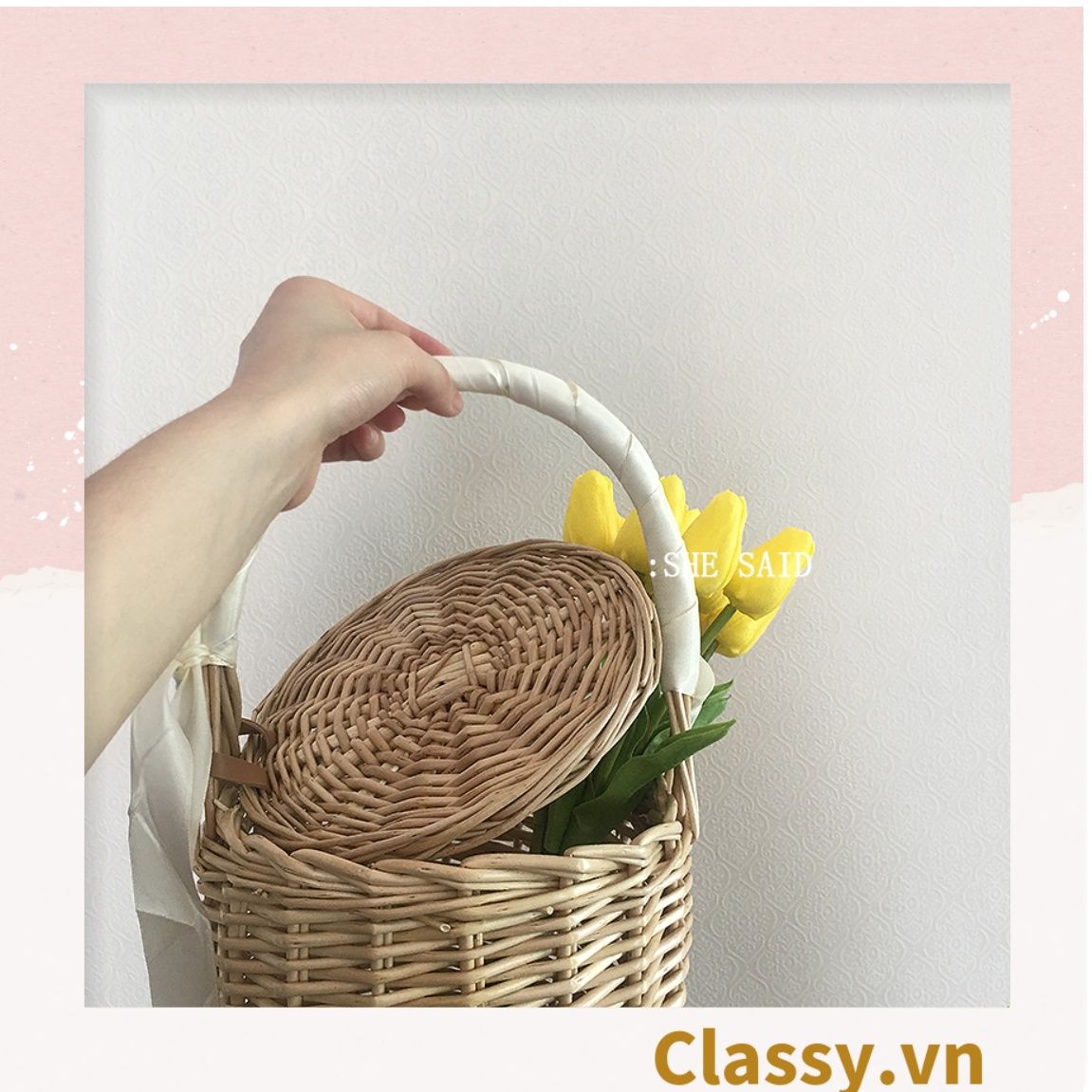 Túi Xách Đan Mây - Làn mây nhiều kiểu sang chảnh phối với áo dài, chụp hình, đi biển T201