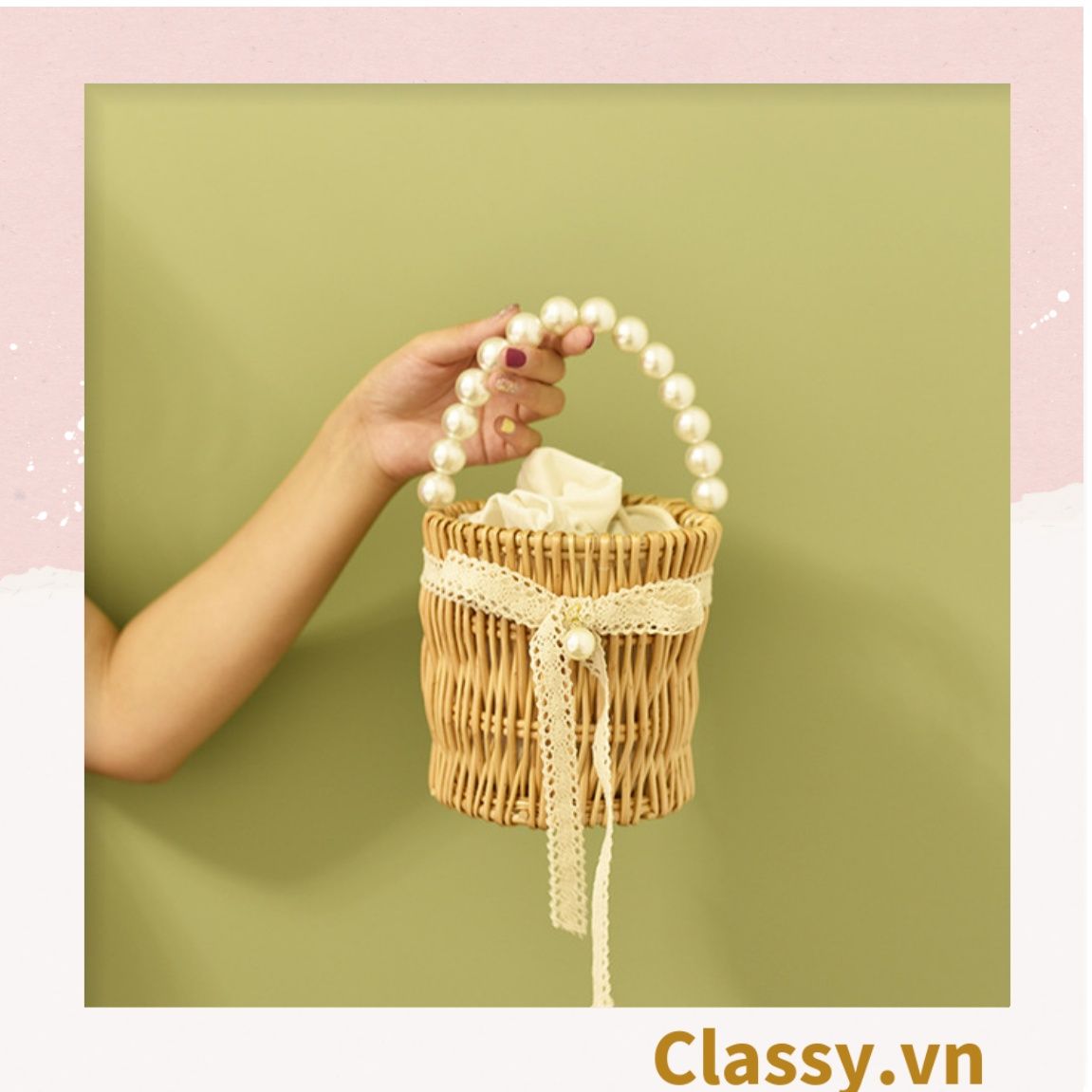 Túi Xách Đan Mây - Làn mây nhiều kiểu sang chảnh phối với áo dài, chụp hình, đi biển T201