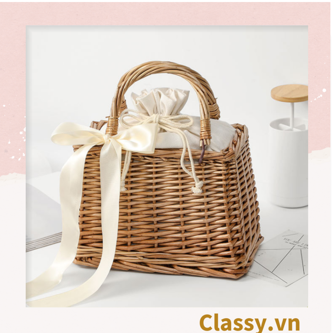 Túi Xách Đan Mây - Làn mây nhiều kiểu sang chảnh phối với áo dài, chụp hình, đi biển T201