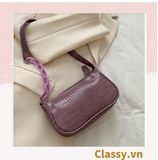  Túi đeo vai dây xích màu trà sữa kiểu dáng Vintage phong cách Retro - đủ 7 màu sắc lựa chọn T252 