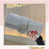  Clutch đi tiệc - Ví cầm tay đính sequin đi tiệc cao cấp có nắp gập T271 