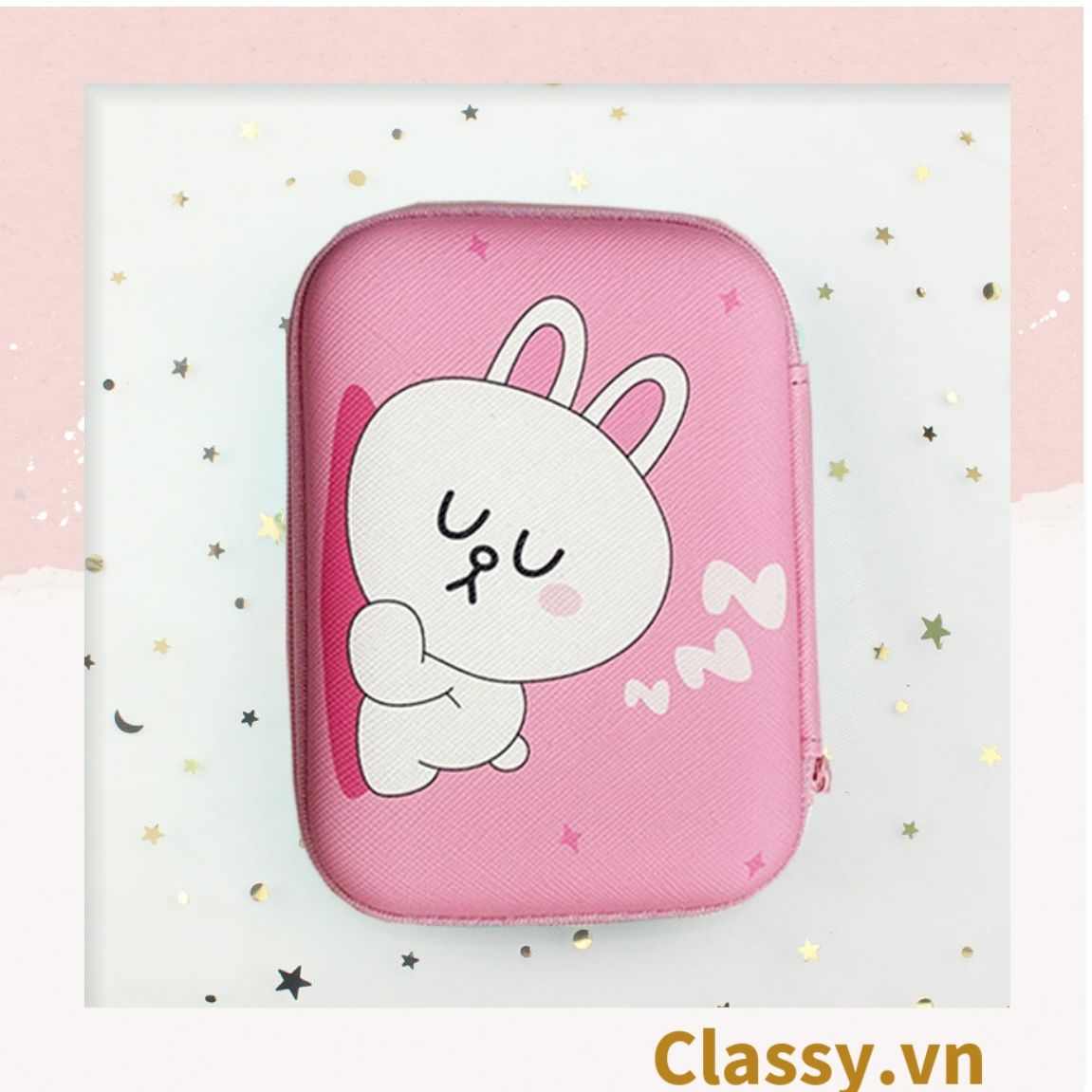 Túi Hộp hình vali đựng phụ kiện & dây cáp sạc (Size siêu to khổng lồ) 13.5 cm* 9.5 cm * 3.2 CM in hình hoạt hình (T293)