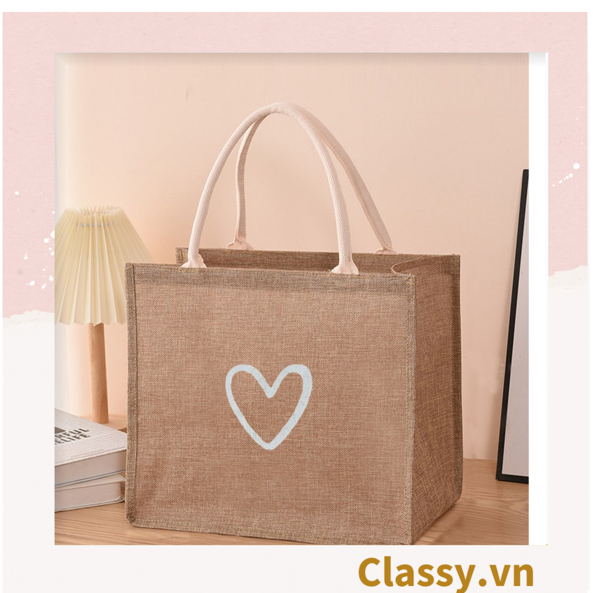 Túi Đay Trơn Retro Quai Đay, Kiểu dáng Vintage, Kích thước 36 * 15 * 28 CM - Sản phẩm thân thiện với Môi trường T310