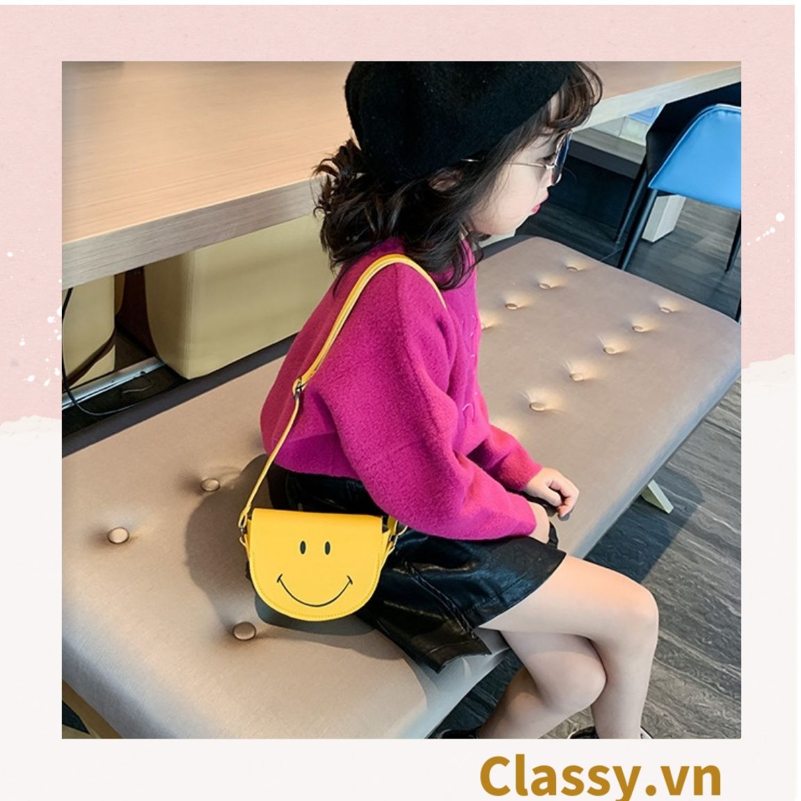 Túi mini hình bán nguyệt nắp gập nhiều màu nhiều họa tiết dễ thương đựng phụ kiện đồ chơi T583