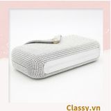  Cốp dự tiệc, Clutch cầm tay, Túi xách nữ đi tiệc hình bì thư, đính đá nhân tạo tinh tế phù hợp dự tiệc, mặc áo dài, hẹn hò tối T948 