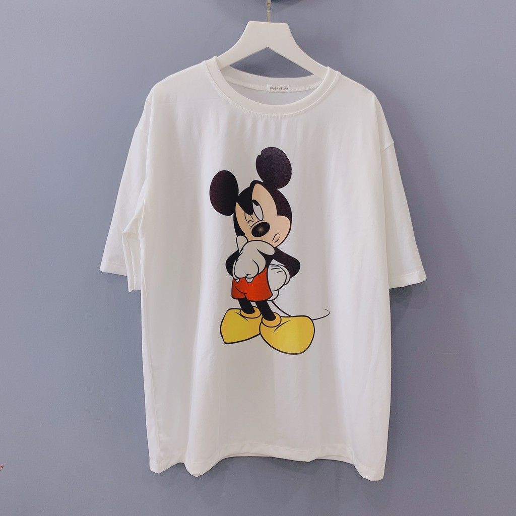  Áo thun Form Rộng Classy (Local Brand) In hình Mickey, chất liệu thun co giãn 4 chiều (Freesize) 