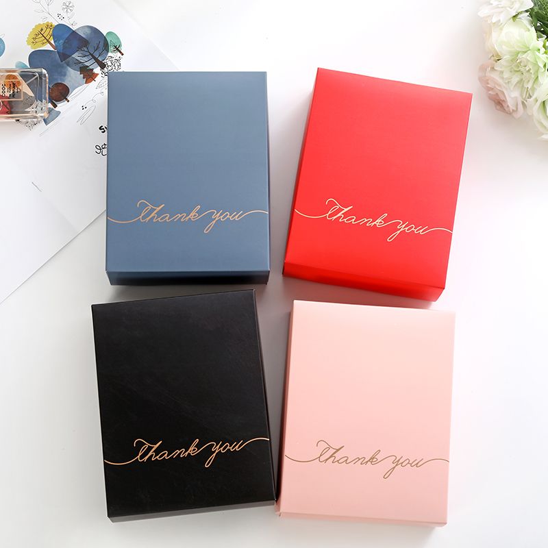 Túi giấy đựng quà tặng nhiều size đơn sắc kèm ruy băng, tối giản In chữ Thank you / Best with you sang trọng Q227