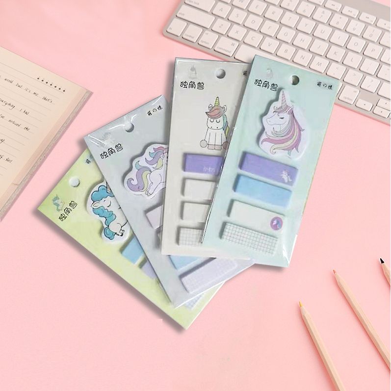  Tệp giấy note ghi nhớ Post-It, màu pastel dễ thương tiện dụng; kích thước 4,6 * 1,5cm 