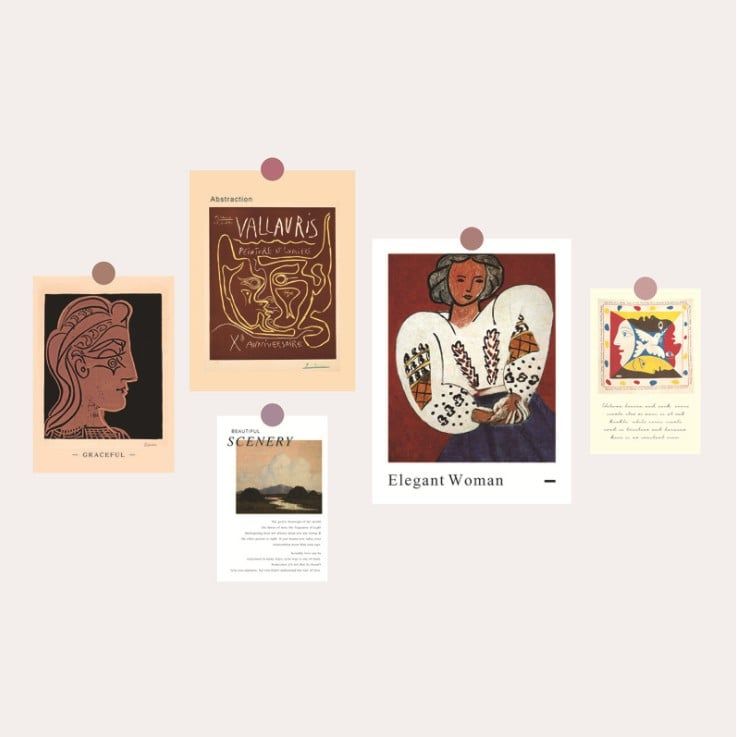 Set nhiều Thẻ ảnh, postcard Classy làm từ bìa cứng phong cách trang trí nhật ký/sách ảnh, dán tường, làm tranh Q1746