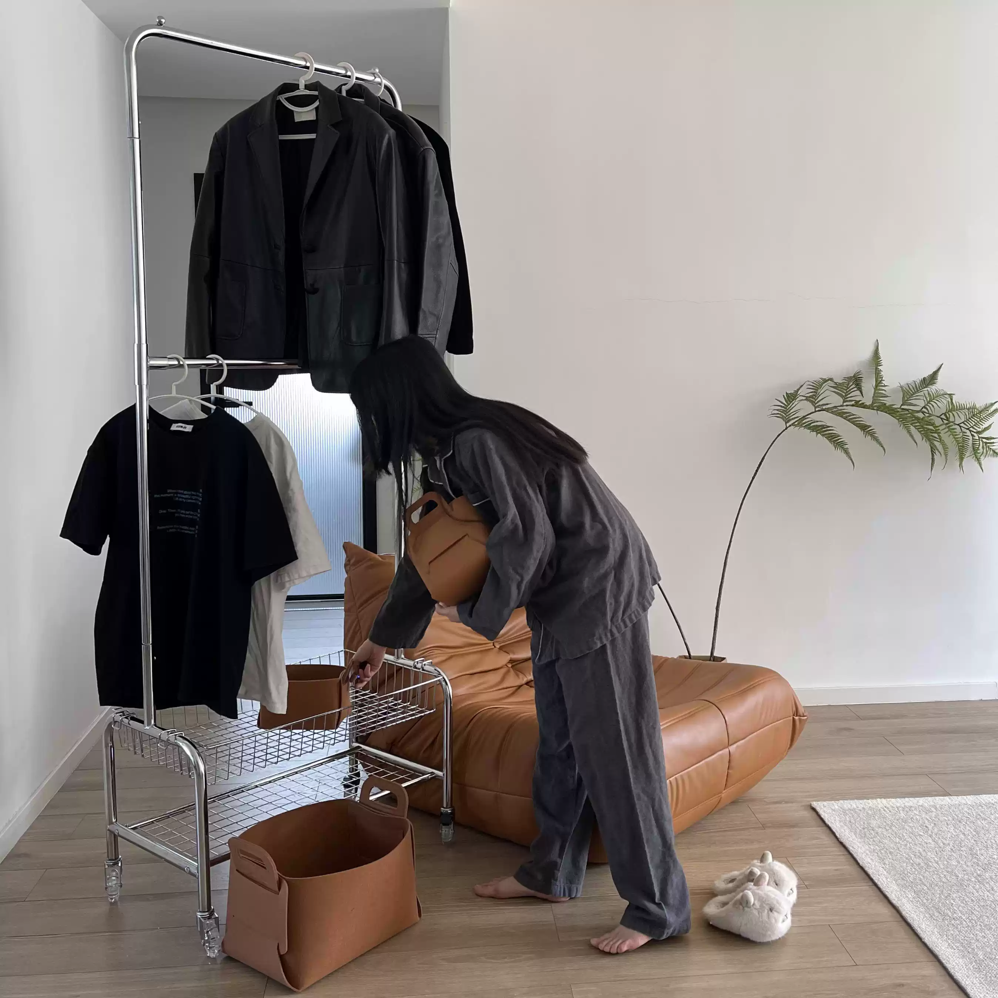Giỏ Nỉ Xếp Được Đựng Quần Áo Sách Vở Đồ Chơi Trang Trí Nhà Cửa dễ dàng tháo rời và T1842