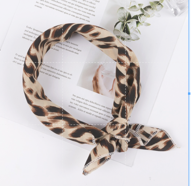 Khăn lụa vuông đi kèm túi cói 50X55cm turban bandana thời trang hàn quốc nhiều kiểu đẹp; phong cách vintage P420