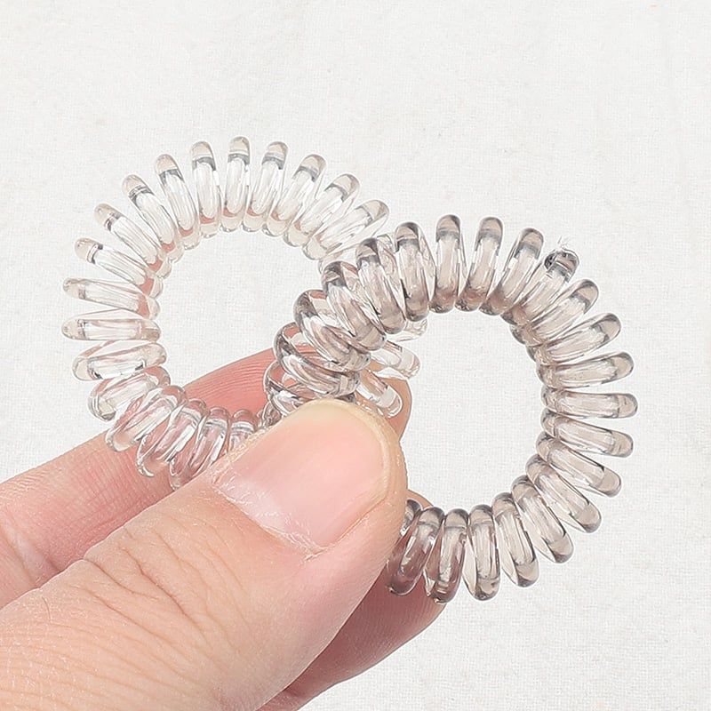Combo 10 chiếc Dây chun cột tóc lò xo màu đen đáng yêu cho nữ PK1089