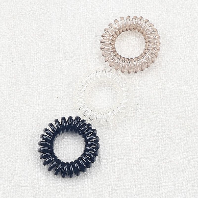 Combo 10 chiếc Dây chun cột tóc lò xo màu đen đáng yêu cho nữ PK1089