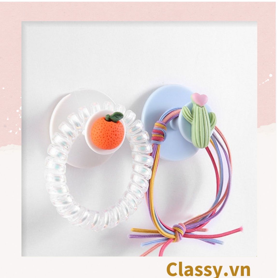 Móc treo đồ dán tường với họa tiết dễ thương, siêu bám dính PK1105