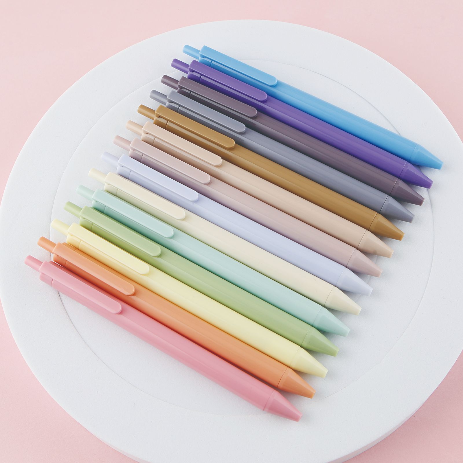 Bút gel màu trơn 0.5mm, tone pastel nổi bật, thích hợp cho sinh viên/nhân viên văn phòng PK1143