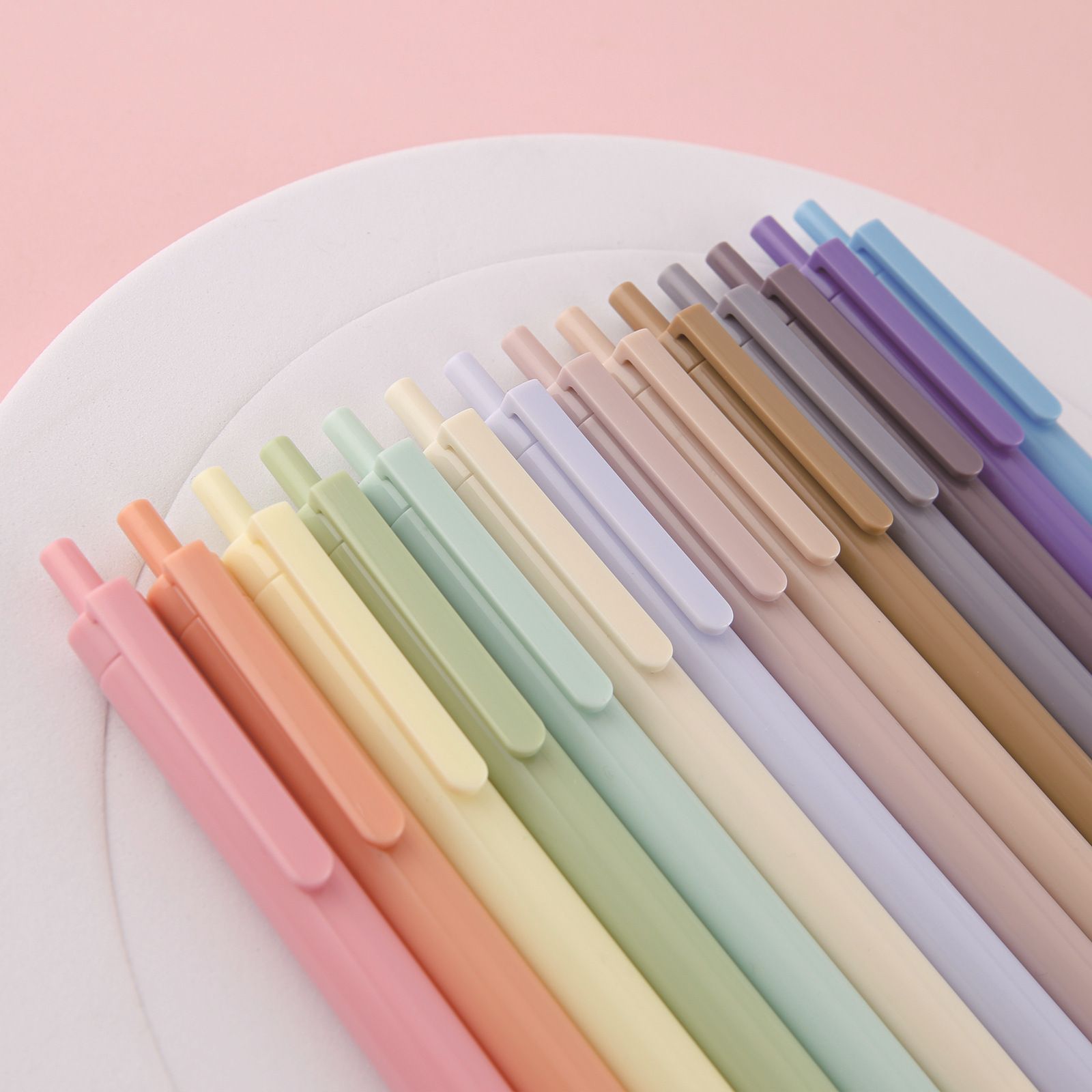 Bút gel màu trơn 0.5mm, tone pastel nổi bật, thích hợp cho sinh viên/nhân viên văn phòng PK1143