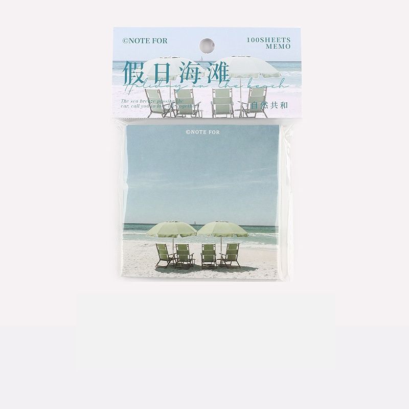 100 tờ Giấy note, giấy ghi chú họa tiết bầu trời lãng mạn PK726, loại không có keo dính, có thể xé rời