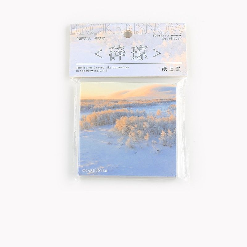 100 tờ Giấy note, giấy ghi chú họa tiết bầu trời lãng mạn PK726, loại không có keo dính, có thể xé rời