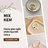  Dây cột tóc Classy bằng vải phi bóng hình chú thỏ con đáng yêu siêu bền PK1365 