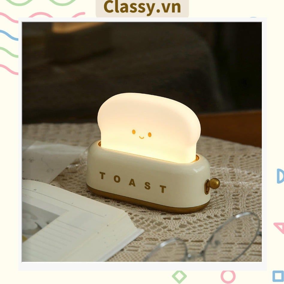 Classy Đèn ngủ hình máy nướng bánh mì, đèn decor phòng nhiều chế độ sáng PK1477