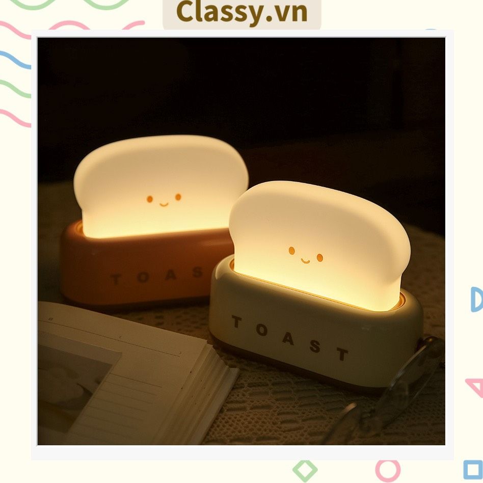 Classy Đèn ngủ hình máy nướng bánh mì, đèn decor phòng nhiều chế độ sáng PK1477