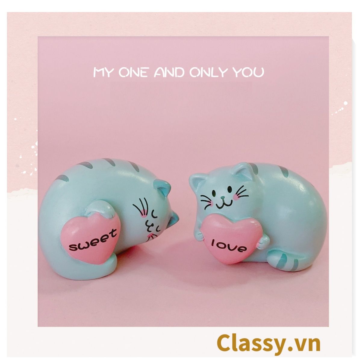 Mô mèo kitty Classy cưng xỉu trưng bày ô tô, tiểu cảnh, bày bàn học, tủ sách, trang trí shop PK697