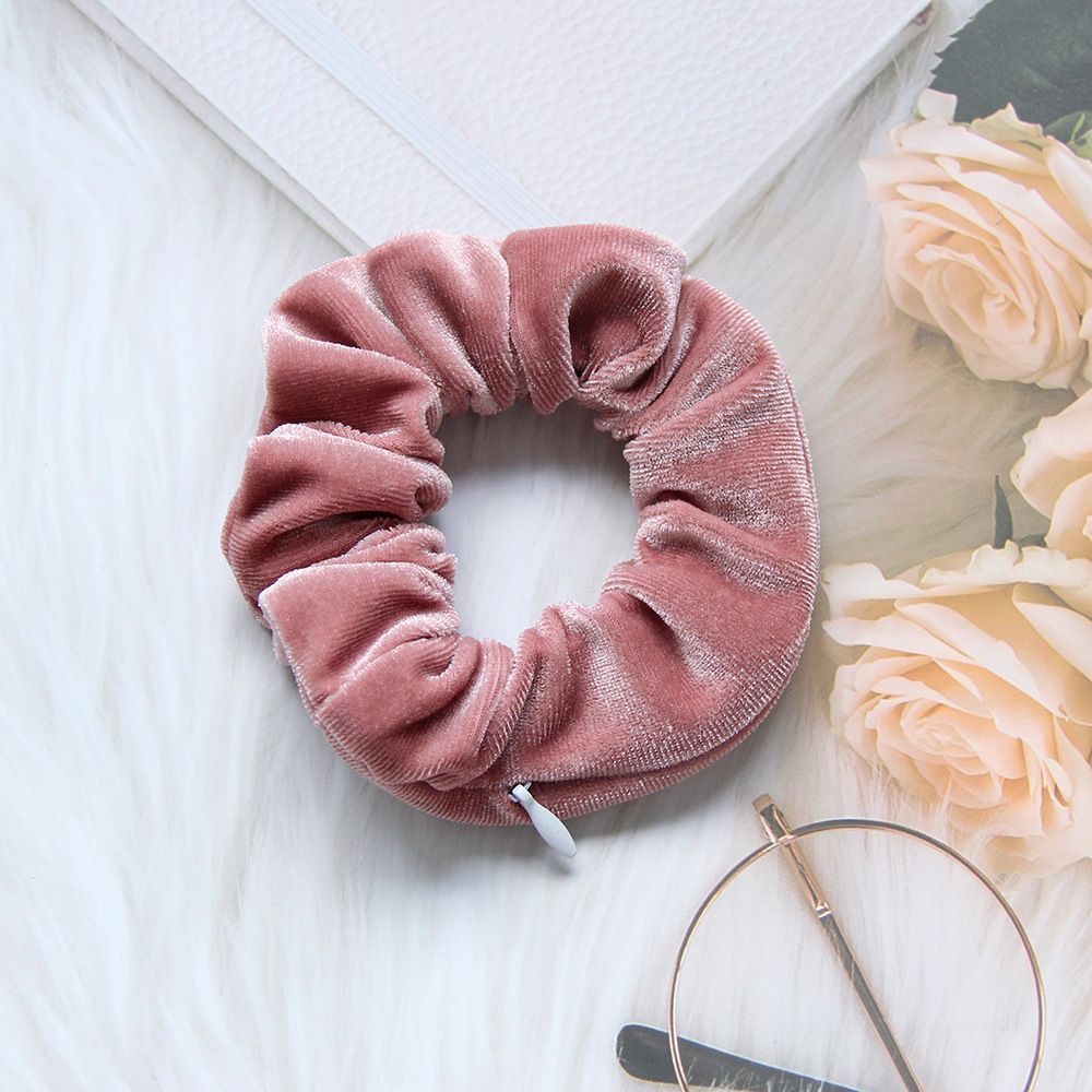  Classy Scrunchies, dây cột tóc vải nhung mịn màng, phong cách hàn quốc PK1588 