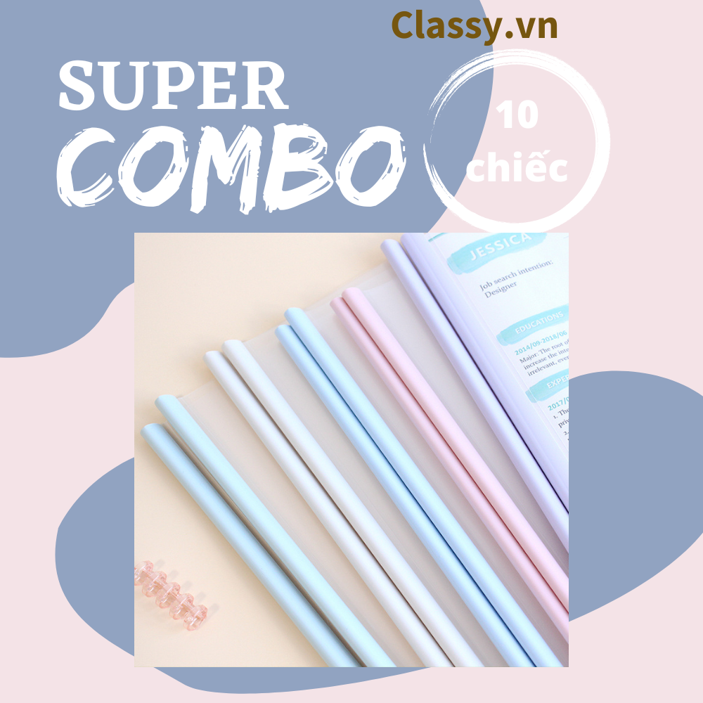 COMBO 10 chiếc Kẹp tài liệu, rút gáy kẹp giấy Bìa kẹp tài liệu a4 (10 cái ) PK1708