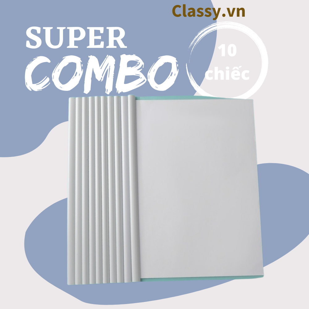 COMBO 10 chiếc Kẹp tài liệu, rút gáy kẹp giấy Bìa kẹp tài liệu a4 (10 cái ) PK1708