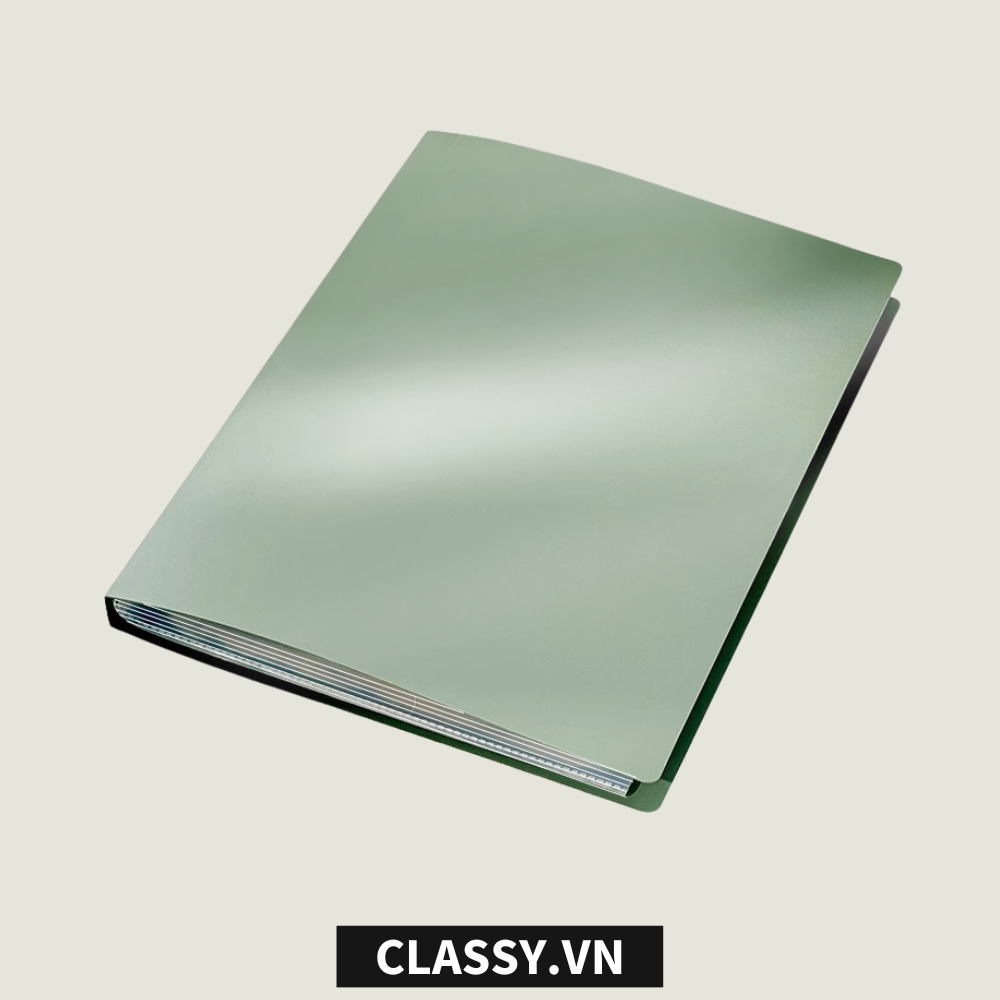 File lá A4 đựng tài liệu nhiều ngăn, Tệp đựng tài liệu 30 lá chất liệu PP cao cấp - bìa đựng giấy A4 Classy Basic PK1787