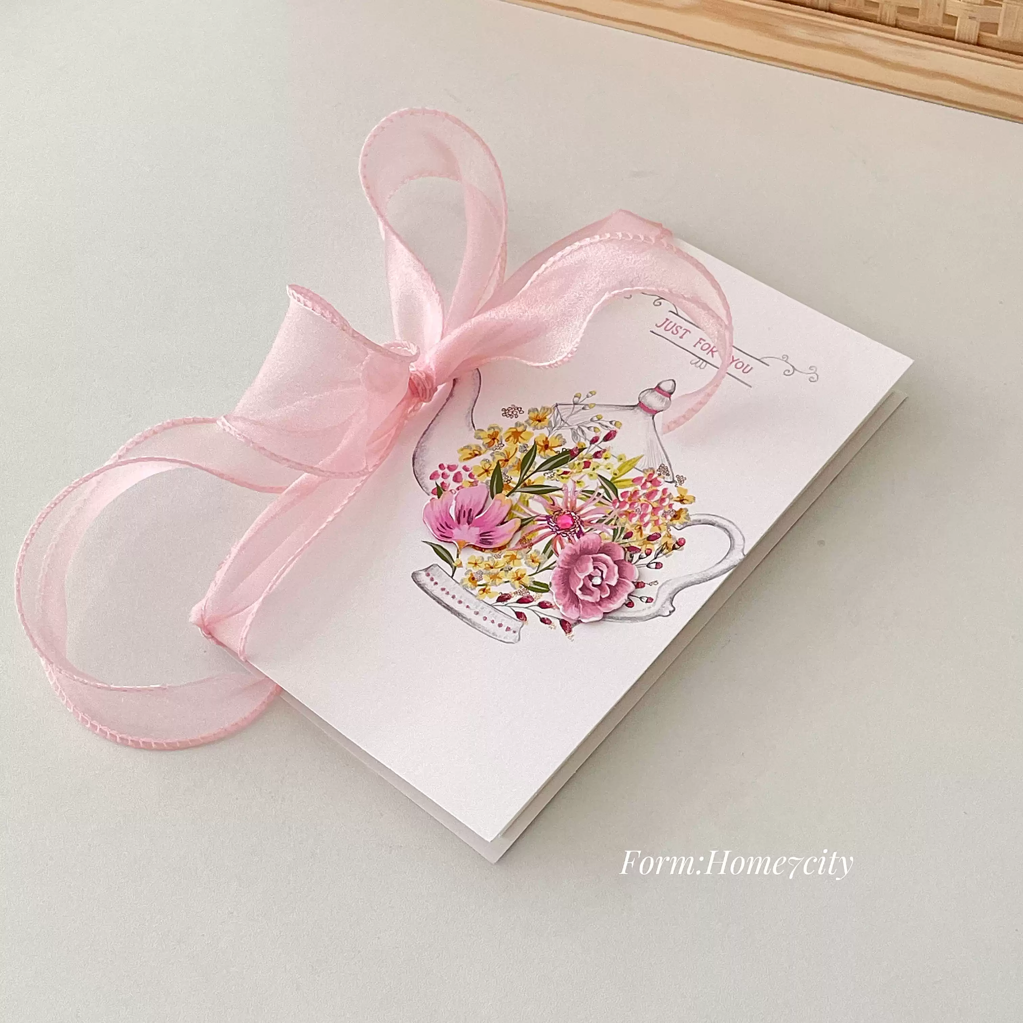 Thiệp kèm Phong bì và Ruy băng vintage Butterfly chúc mừng 8-3, 20-11, Sinh Nhật, Lễ, Cảm Ơn , Tình Yêu PK1873