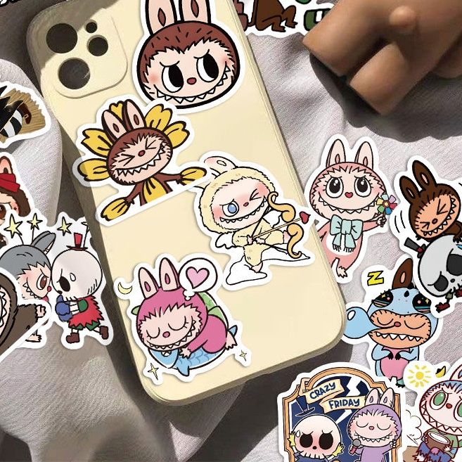 80 miếng Hình dán LABUBU trang trí, sticker dễ thương, sticker dán laptop, điện thoại, tập, sổ, bình nước nhiều họa tiết PK1883