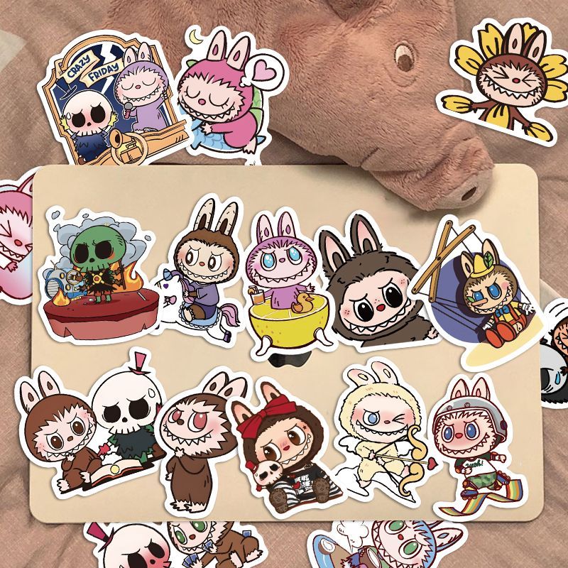 80 miếng Hình dán LABUBU trang trí, sticker dễ thương, sticker dán laptop, điện thoại, tập, sổ, bình nước nhiều họa tiết PK1883