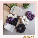  DÂY CỘT TÓC VẢI SCRUNCHIES SATIN MỜ HOT TREND PK213 