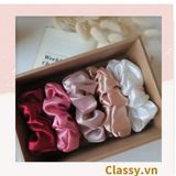  DÂY CỘT TÓC VẢI SCRUNCHIES SATIN MỜ HOT TREND PK213 