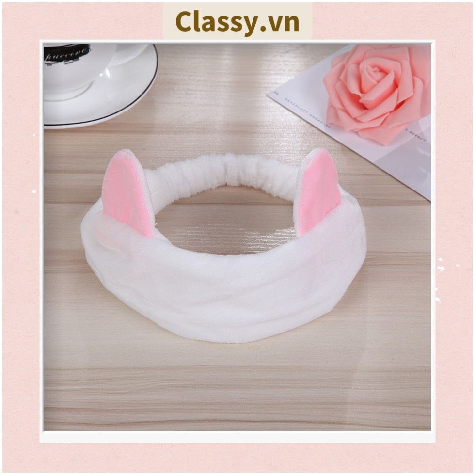 Băng Đô Tai Mèo Rửa Mặt Makeup Co Giãn Siêu Dễ Thương 22 X 10 CM PK483